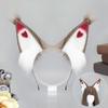 Handmade Demon Ear Headband Cosplay Accessory Alastor Inspired Red Black Furry Animal Ears Anime Convention