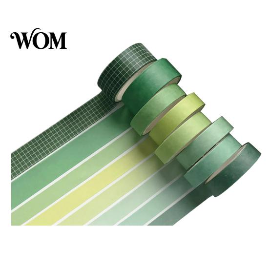 Washi Tape Set 8 Rollen Set, Dekorative Sticker, Ästhetische Unifarbene Tapes Sauberes Design Abdeckband für Scrapbooking Zubehör, Journaling Junk
