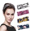 Elegantes florales Damen-Haarband, dehnbares geknotetes Stirnband für Sport und Mode