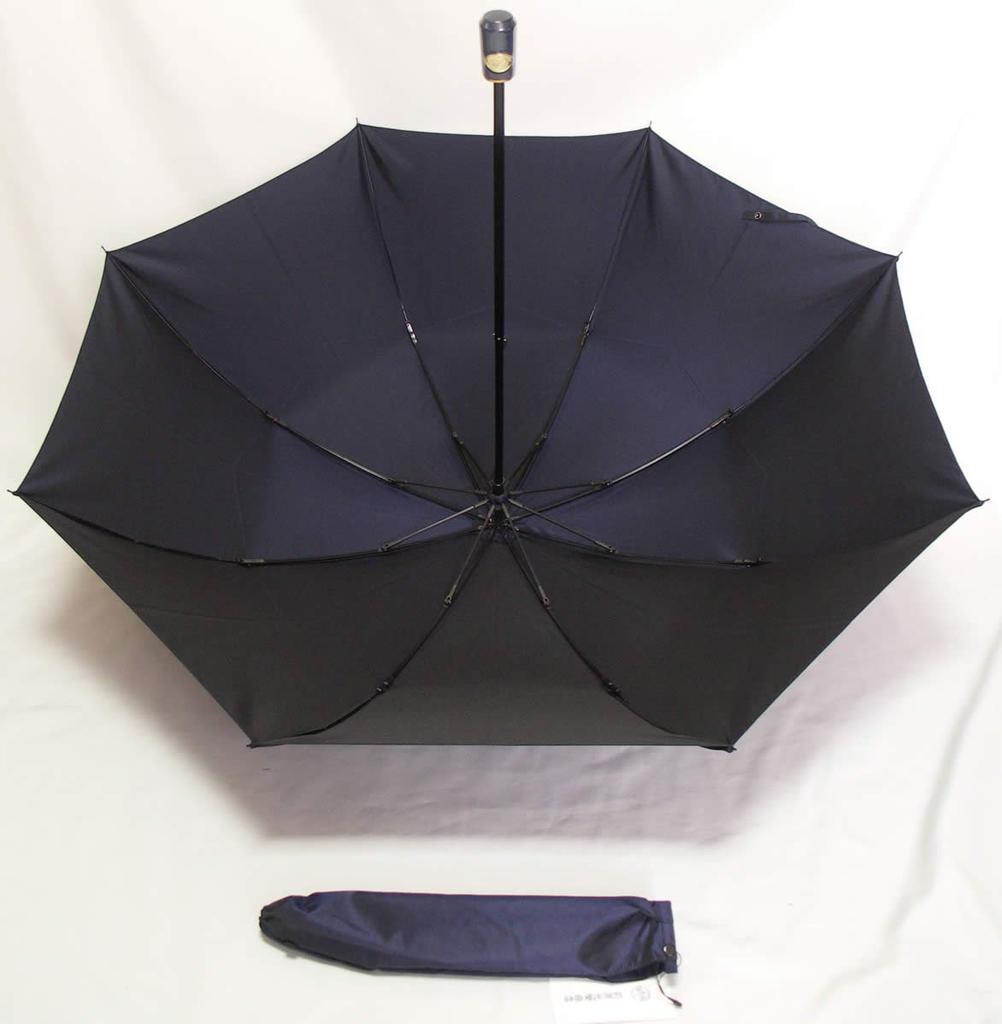Maehara Koei Shoten Maehara Umbrella Folding Chambray Navy Coloring Handle Men's