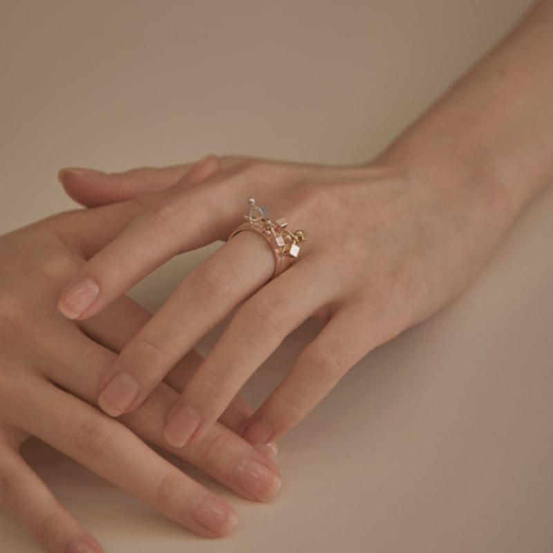 BONAFIDE JEWELRY Cross Ball-Up Ring