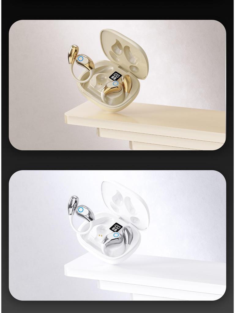 OWS Bone Conduction Bluetooth Headphones: Wireless In-Ear Sports with Long Battery Life and Digital Display