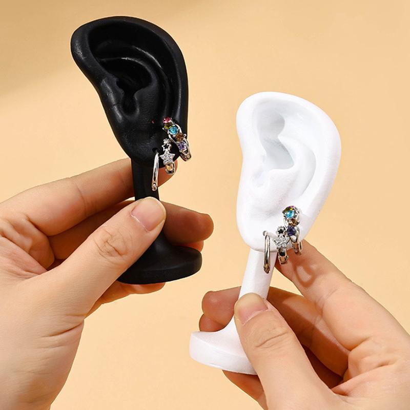 Resin Portable Earring Display Stand Jewelry Rack Ear Shaped Ear Studs Organizer Holder Rack For Earrings Earrings Display Tool