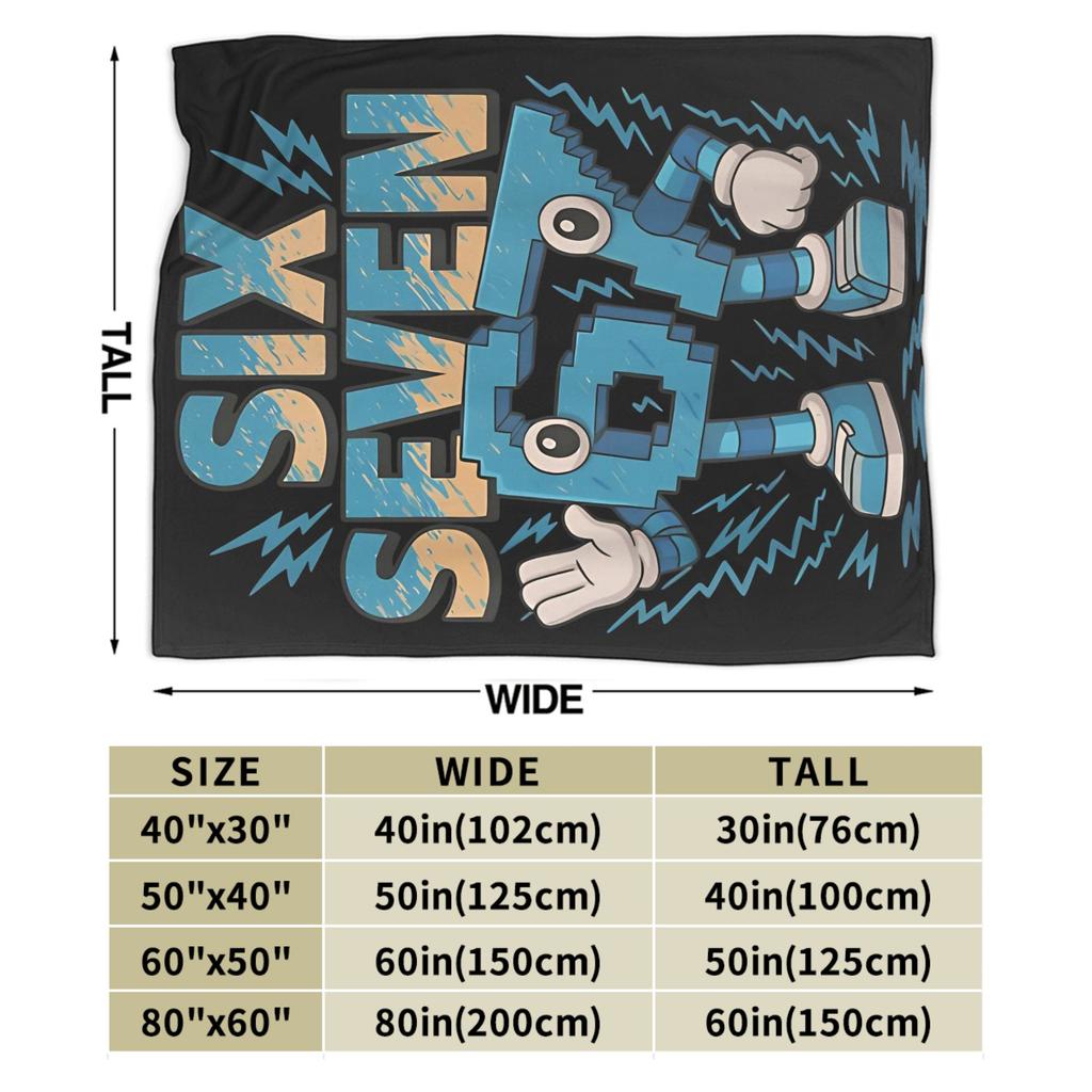 Kids Meme 67 Six Seven 6 7 Italian Brainrot Blanket Flannel Funny Warm Throw Blanket for Bedding Lounge Autumn/Winter,