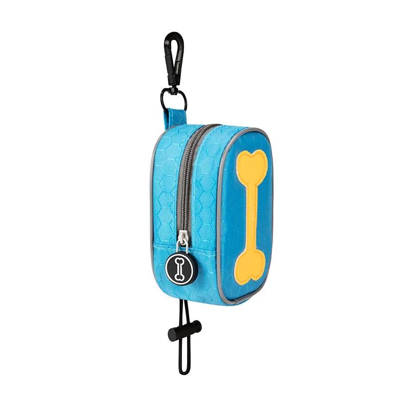 

Fashion Dog Poop Bags Holder Fits Any Dog Leash Durable Large Capacity Pet Poop Bag Dispenser Container Training Pouch синий