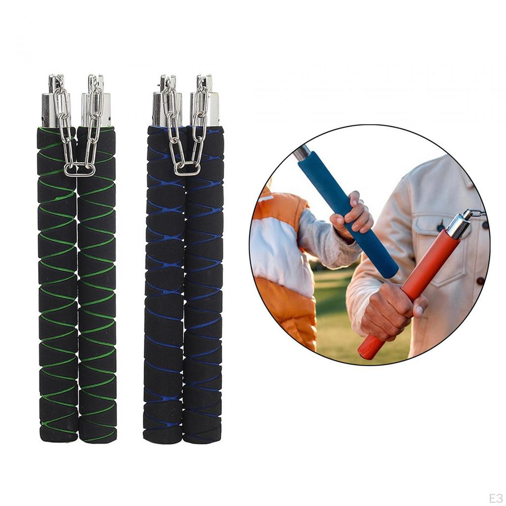 Fitness Nunchaku Bojová umění Pěna pro Wingchun Taekwondo Černá Zelená