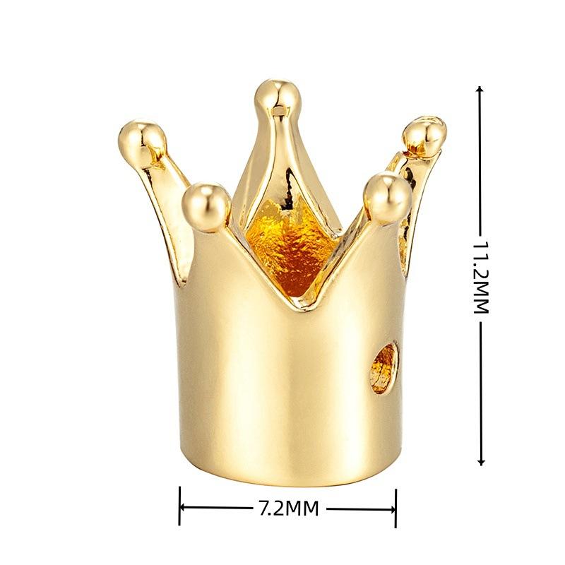 Newly Arrived 10 Pcs/lot Handmade Accessories Glossy Crown Bracelet Charms DIY Beads for Jewelry Making Wholesale