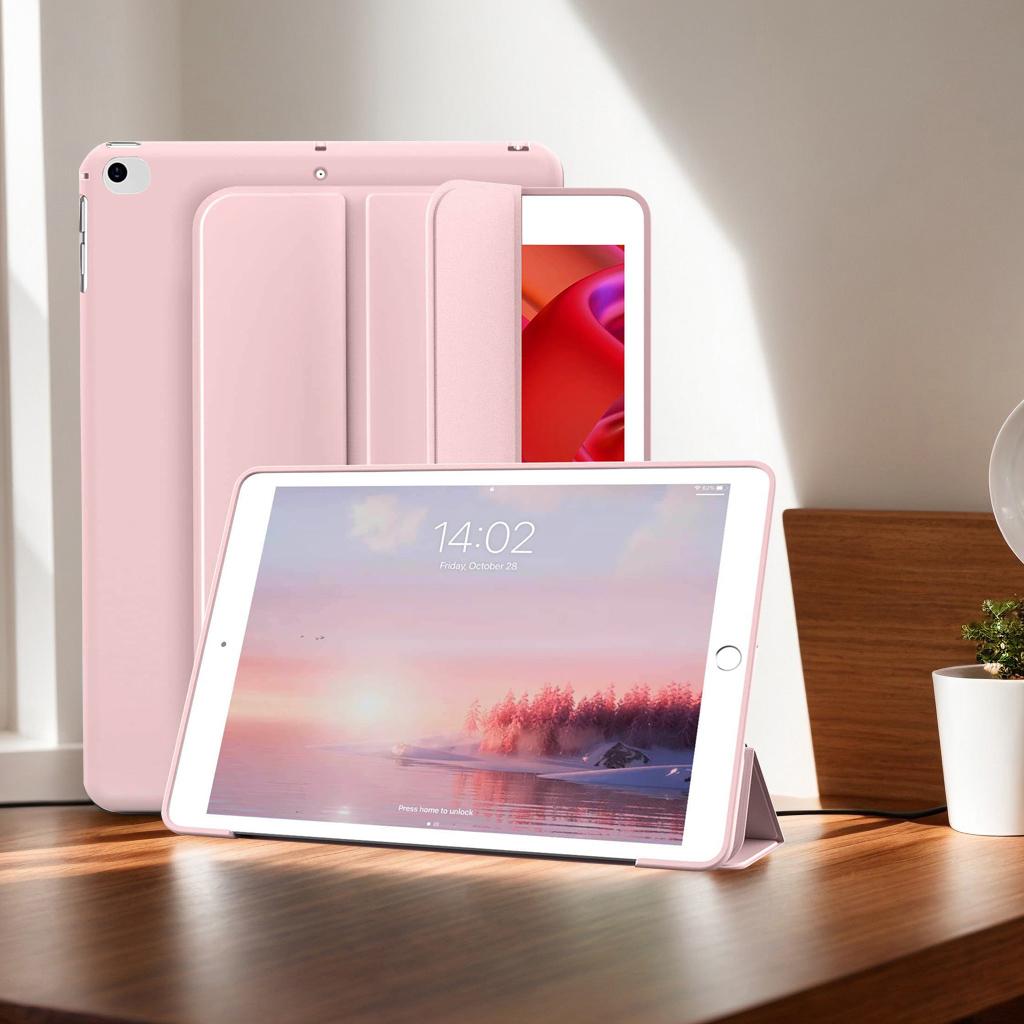 For iPad Mini 5 2019/ Mini 4 3 2 1 7.9 inch, Soft Silicone Shell Trifold Stand Folio Smart Case for iPad Mini 5 4 3 2 1