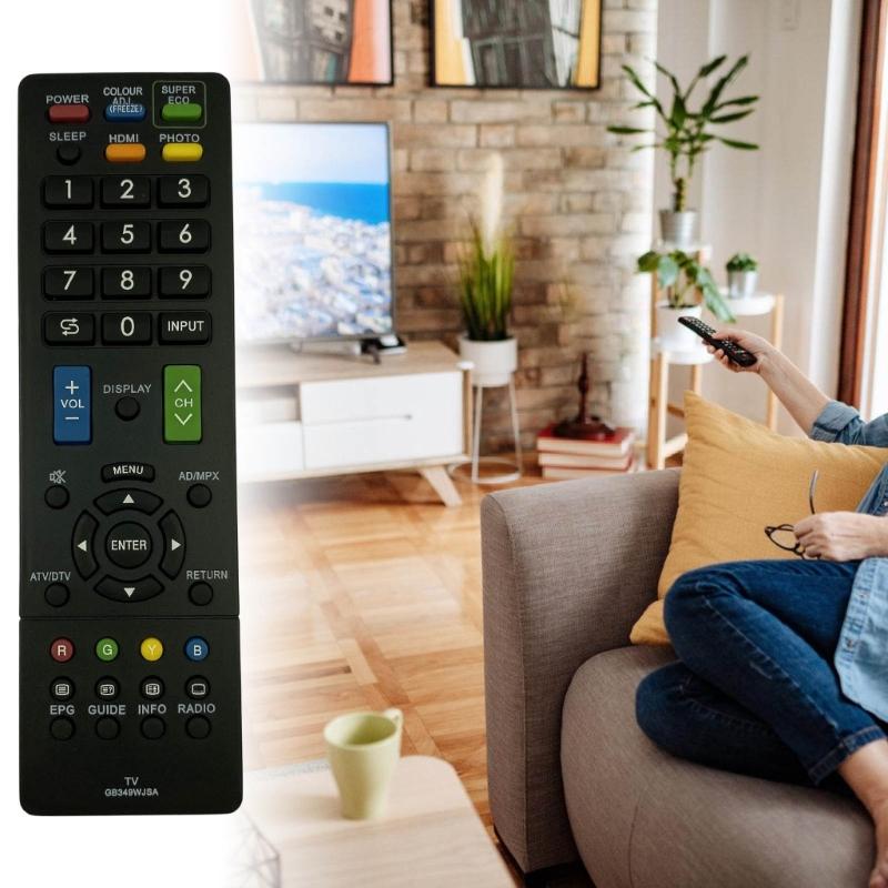 Nonslip Grip Universal Remote Control GB349WJSA Easy Operation ABS Shatter Resistant Quick Battery Change