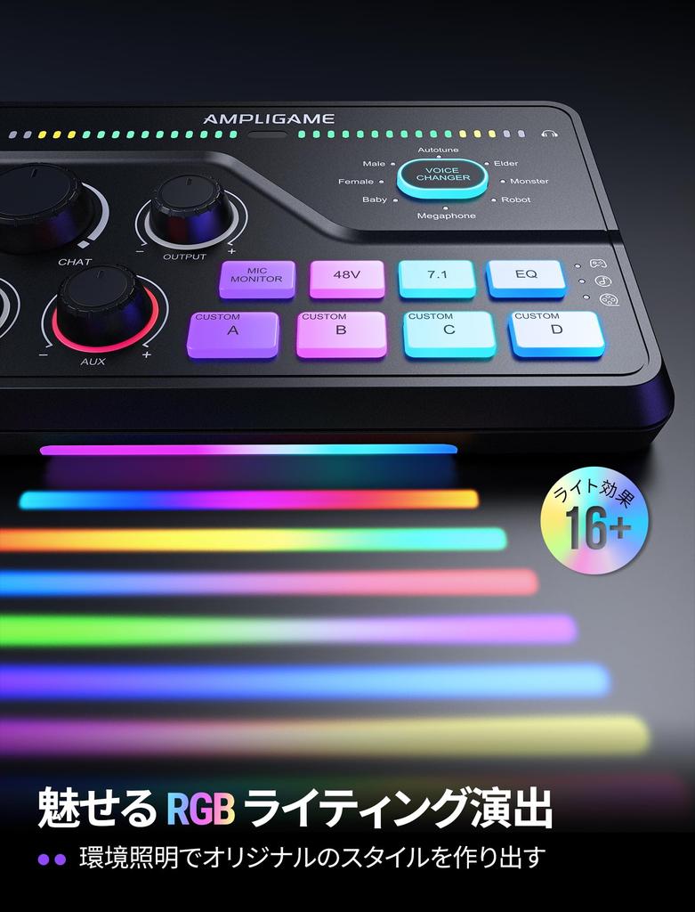 FIFINE AmpliGame SC8 Streaming Audio Audio Interface with Audio Balance Compatible with Gaming Mixer for Game Live and Music Voice 48V Phantom Custom