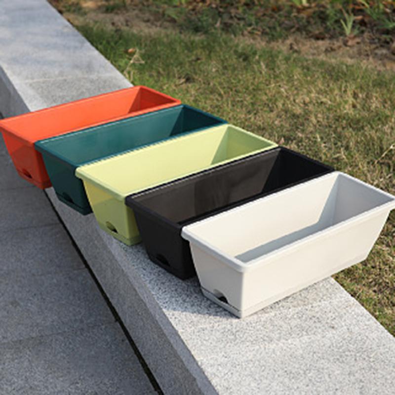 Self-Absorbing Flower Pot Indoor Vegetable Growing Pot With Base Drainage Hole And Absorbent Rope Plants Cuttings Pot For Home