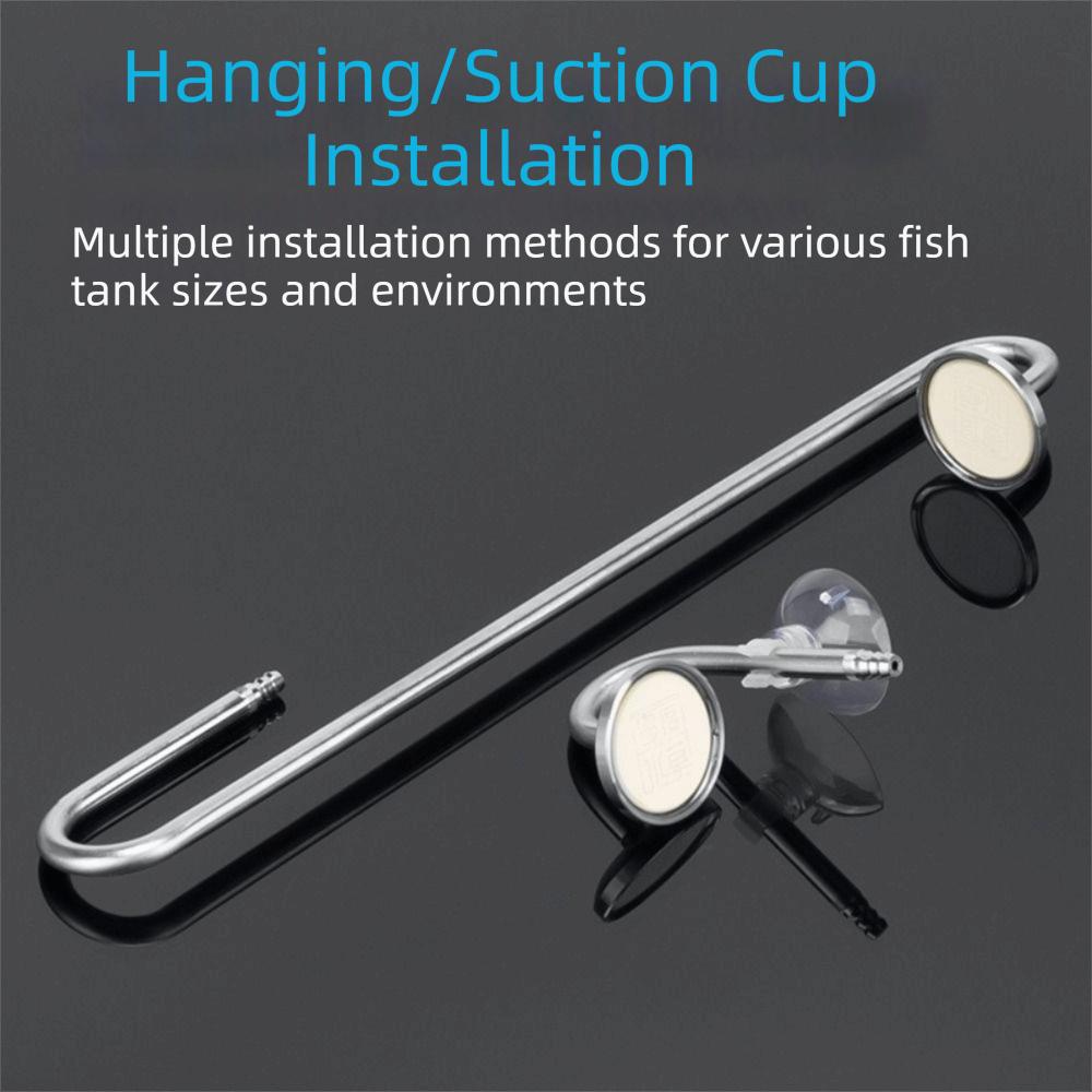 Stainless Steel Aquarium CO2 Diffuser Ceramic Disc Pagoda Shape Interface Ceramic Disc Refiner Polished Design