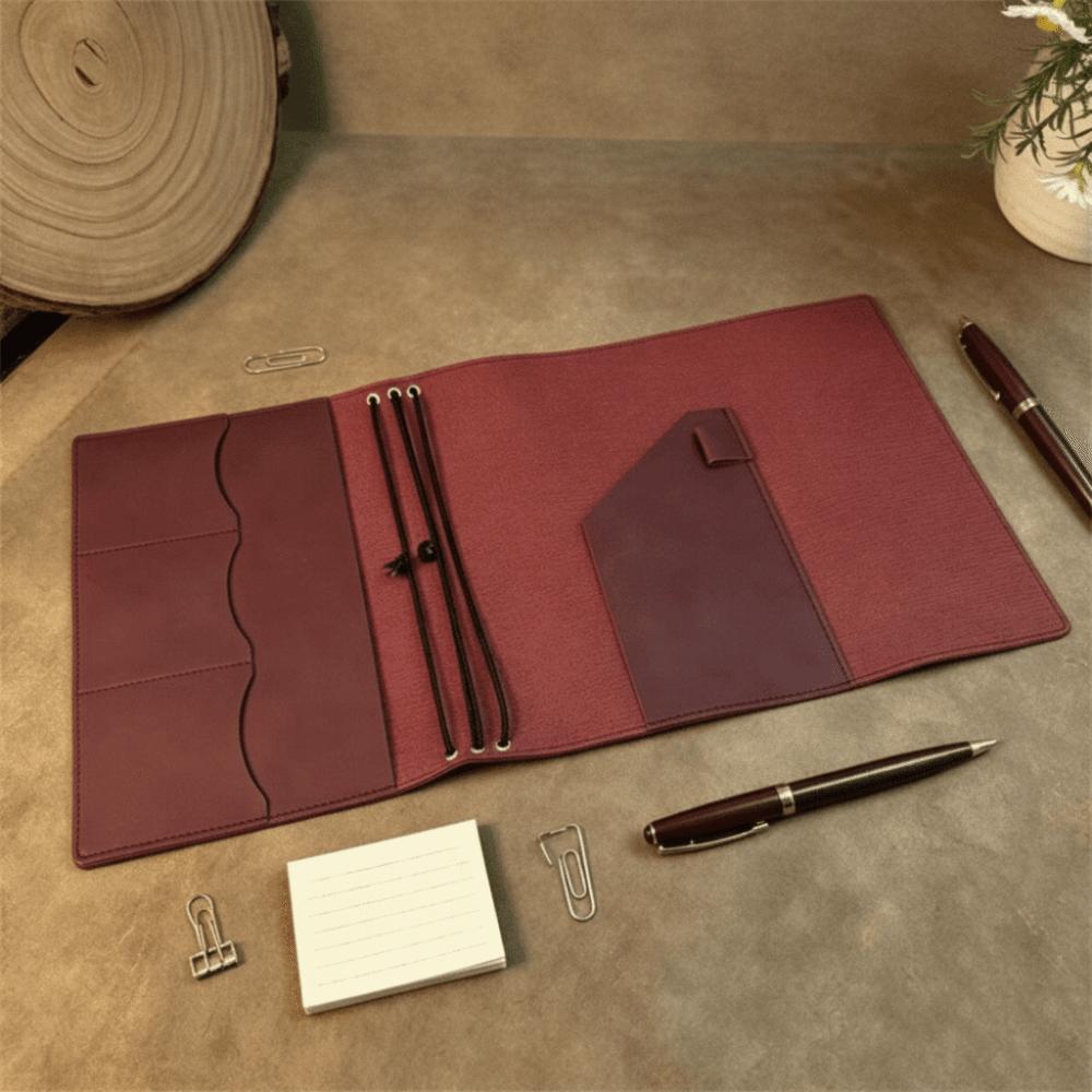 Compact Notebook Organizer Loose Leaf Book Protective Cover Vintage Notebook Cover  For Hobby