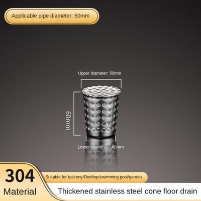 Stainless Steel Rooftop Floor Drain Cover Circular Shape Anti Blocking Outer Side Filter Screen Anti-Clog Gutter Sewer