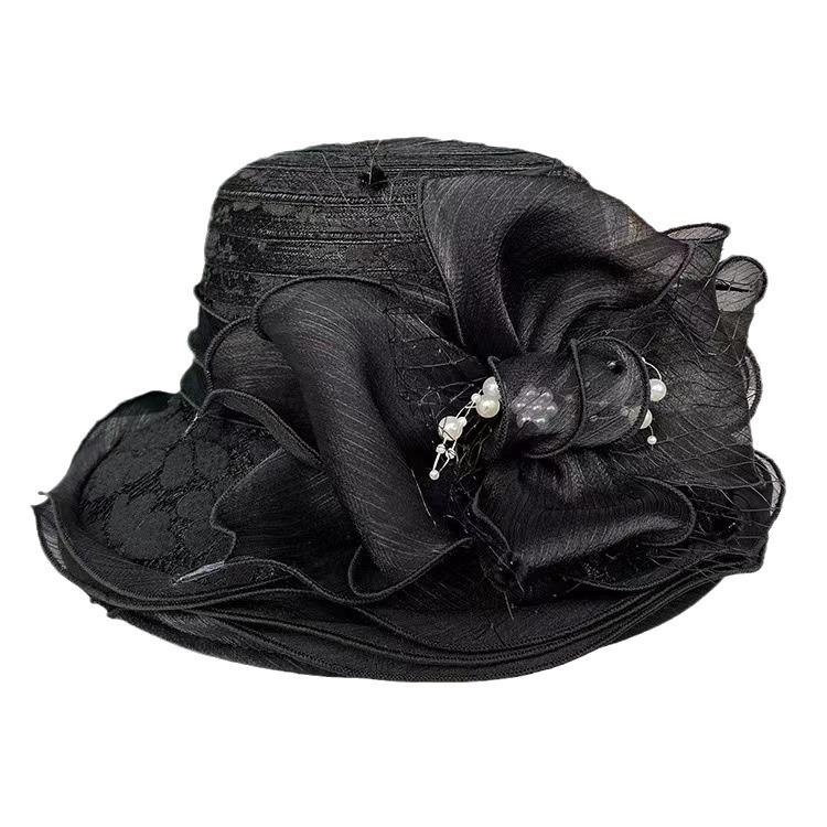 Flower Fascinators Races Καπέλα για γυναίκες Κομψά καπέλο για δεξιώσεις για κορίτσια Γυναικεία επίσημα νυφικά Καπέλα Fedora