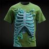 Halloween New t shirt for man Short-sleeved Men's Lava Pattern Short-sleeved Loose Round-neck T-shirt Breathable Lightweight Top