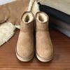 2026 New Design Women Real Sheepskin Leather Snow Boots Natural Wool Fur Lined Winter Warm Shoes Xmas Classic Casual Flat Boots
