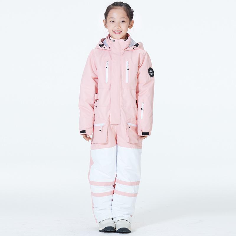 Unisex Kids' Warm Breathable One-Piece Ski Suit