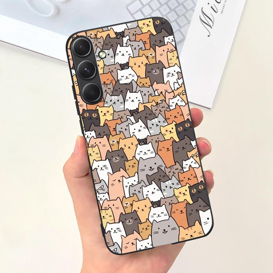 For Funda Samsung Galaxy A55 5G Case Daisy Stylish Painting Soft SIlicone TPU Bumper For Samsung A55 A55 5G GalaxyA55 Coque Etui