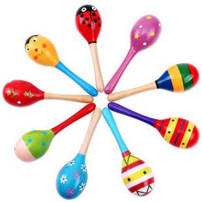 Colorful Wooden Baby Maracas: Infant Rattles & Sand Eggs for Early Learning