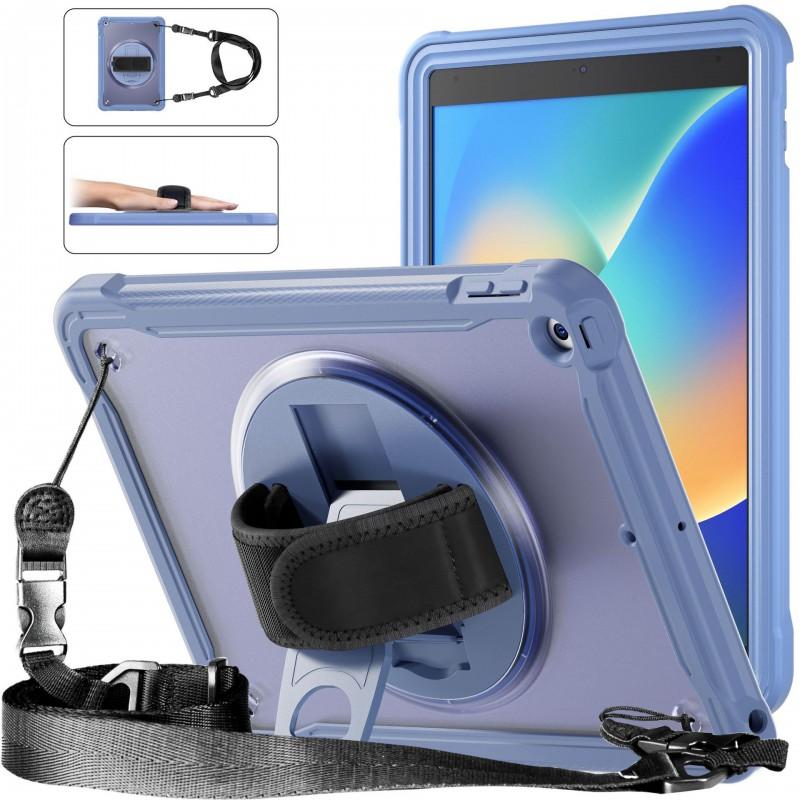 Rotating Strap Case IPad 10.2 9.7 With Stand Full TPU Cover Shockproof Sleep Wake Crossbody Shoulder Compatible