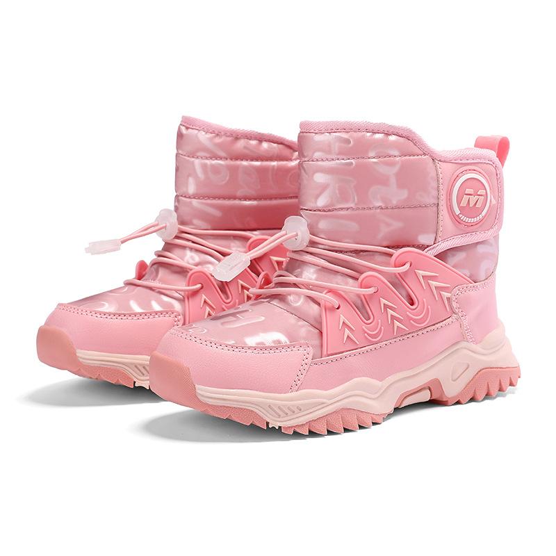 Winter Children's Warm Snow Boots Boys' Winter Thick Cotton Shoes Girls' Waterproof Non-Slip Children's Boots