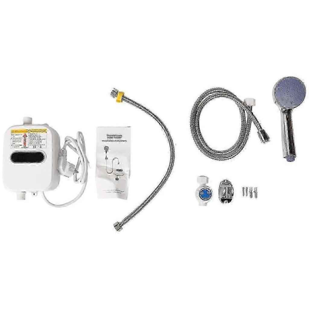 Instant Water Heater Shower 220V Bathroom Faucet Hot Water Heater 3500W Digital Display EU Plug