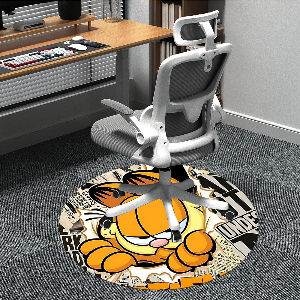 1pc Garfield Office Round Area Rug, Bedroom Living Room Home Decor, Room Deco,  Offic a1016078 80cm by 80cm