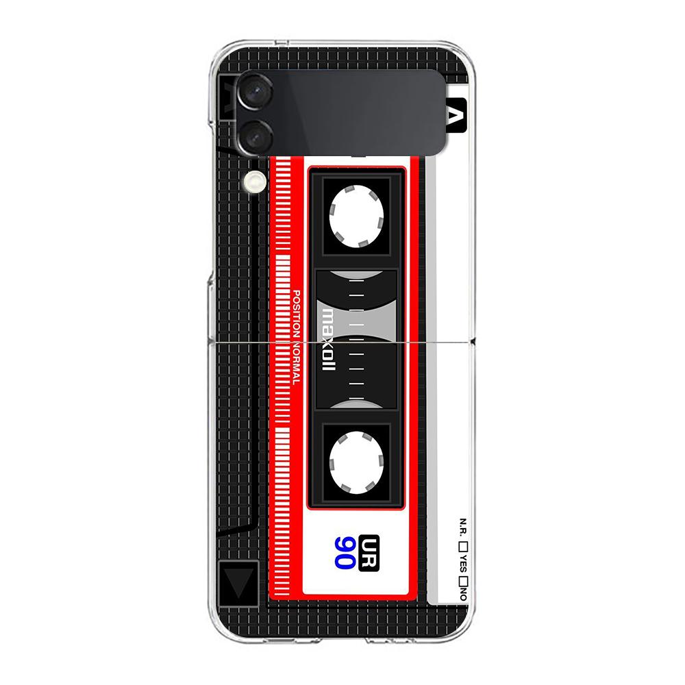 Kaseton Retro Twarde Etui PC Na Telefon Samsung Galaxy Z Flip 5 4 3 Przezroczyste Etui Na Galaxy Z Flip6 Wstrząsoodporna Torba