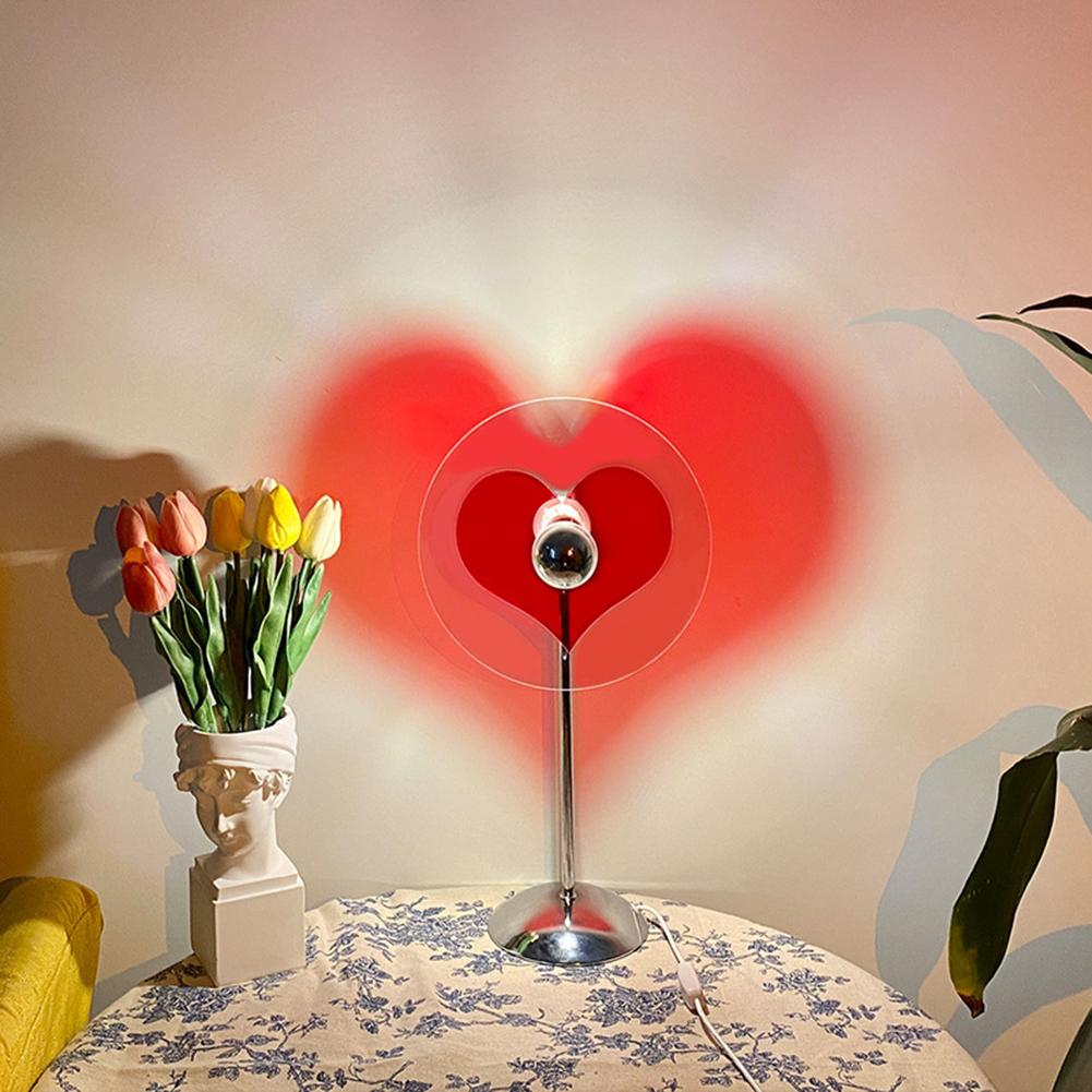 Usb Love Table Lamp Plug-in High Temperature Resistance Romantic Atmosphere Lamp Bedroom Bedside Lamp