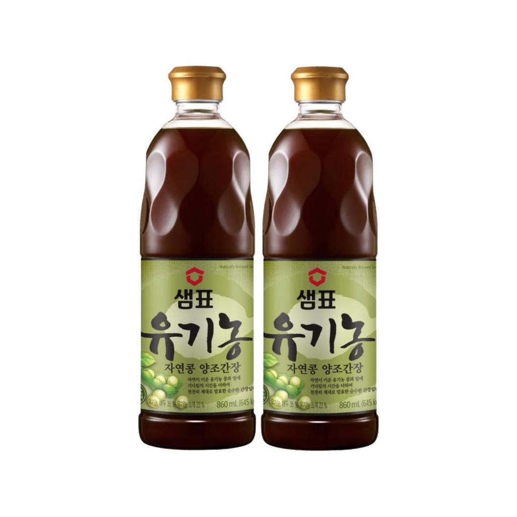 Sempio Organic Soy Sauce Naturally Brewed Savory Umami Seasoning 860ml x 2 Bottles