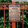 2D Flat, 1pc Vintage "Welcome To Our Porch" Aluminium Sign - 8"x12" Rustic Farmhouse Porch Decor, Inspirational Family & Nature Wall Art, Perfect for