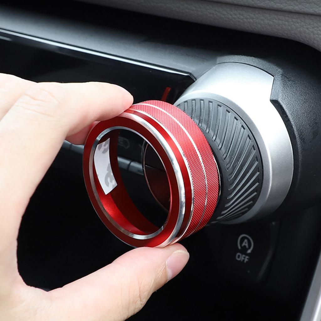 Aluminum Air Conditioner Knob Trim Air Conditioning Key Trim Air Conditioning Knob Covers Interior Decoration for Car