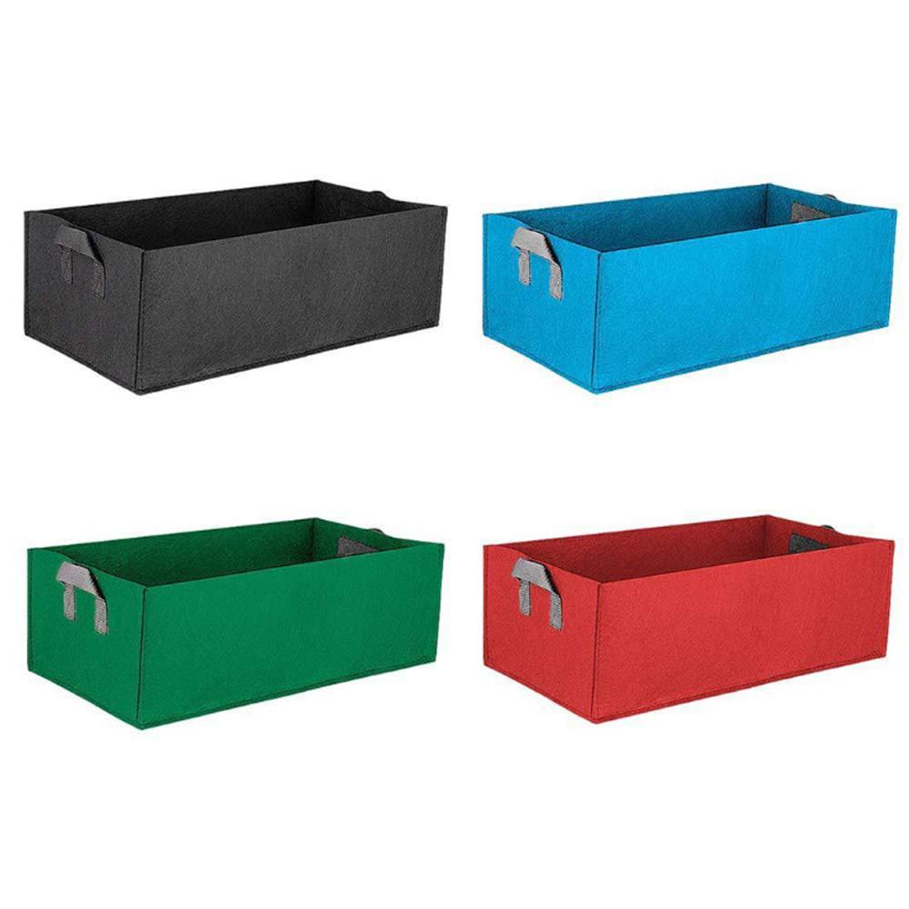 Grow Bags Non-Woven Fabric Raised Garden Bed Rectangle Planting Container Grow Bags Fabric Planter Pot For Plants Nursery Pot