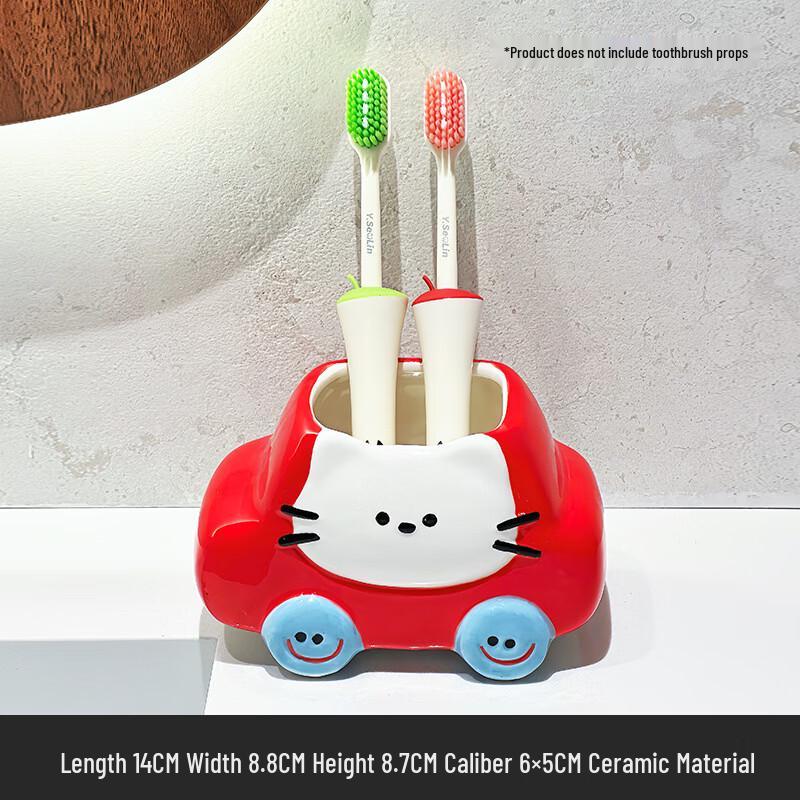 

Ceramic Cat Toothbrush Holder for Home & Car