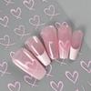 1 Sheet Nail Art Stickers 3D Cute Heart White Gold Silver Lines Love Heart Nail Decals Diy Adhesive Slider Manicure Decorations