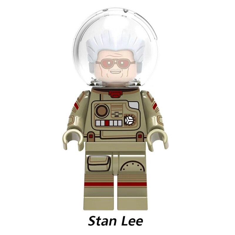 Red Color Deadpool with Dog Lego Compatible Minifigures DC Figurines Building Blocks Super Heroes