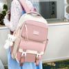 Large Capacity Backpack Student Lightweight Schoolbag Color Contrast Backpack