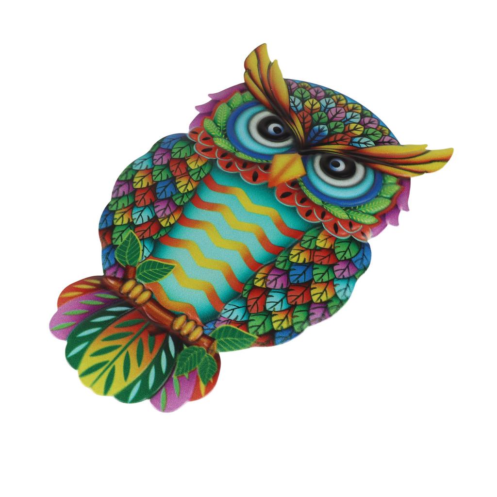 Owl Wall Decor Multicolor Metal Iron Owl Wall Decoration Crafts for Home Garden Decoration