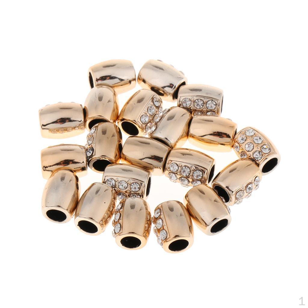 

20 Beads crafts Hair Charms Decoration Tubes Pendants 04