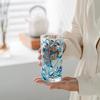 Rainbow Sheen Hand-Painted Glass Cup - Bling Design for Summer