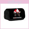 Ghostbusters Pattern Double Layer Flip Cover Student Stationery Storage Bag For Teens