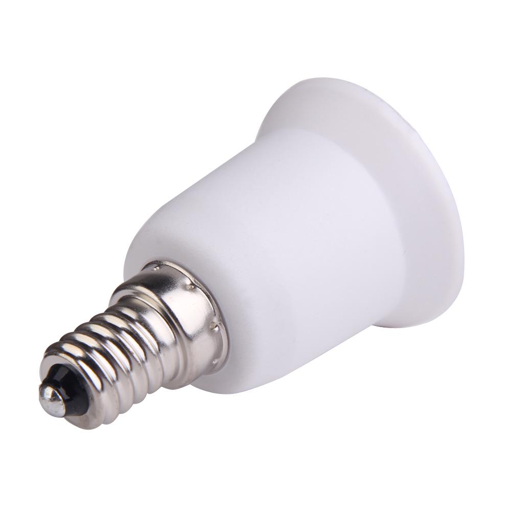 E14 To E27 Adapter Screw-in Lamp Socket Flame Retardant Light Socket Converter Light Bulb Converter for Home Use