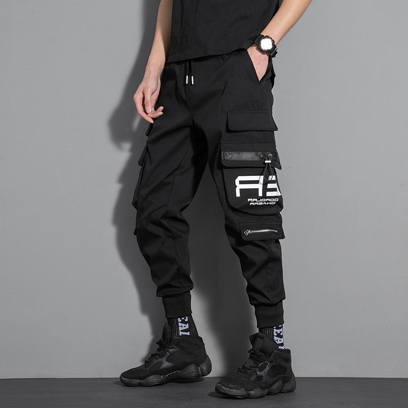 Men's Punk Style Loose Cargo Joggers - Casual Summer Sports Trousers