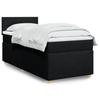 Vidaxl Letto Continentale Con Materasso, Nero, Tessuto, 90X200 Cm