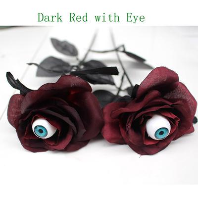 Blume Rose künstliche Blume mit Augapfel Halloween Geist schwarz gefälschte Blume