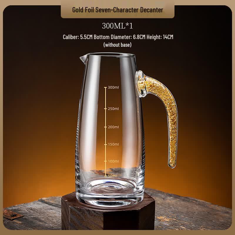 

Ming Zhan Xuan 300ml Gold Foil Glass Decanter & Measurer