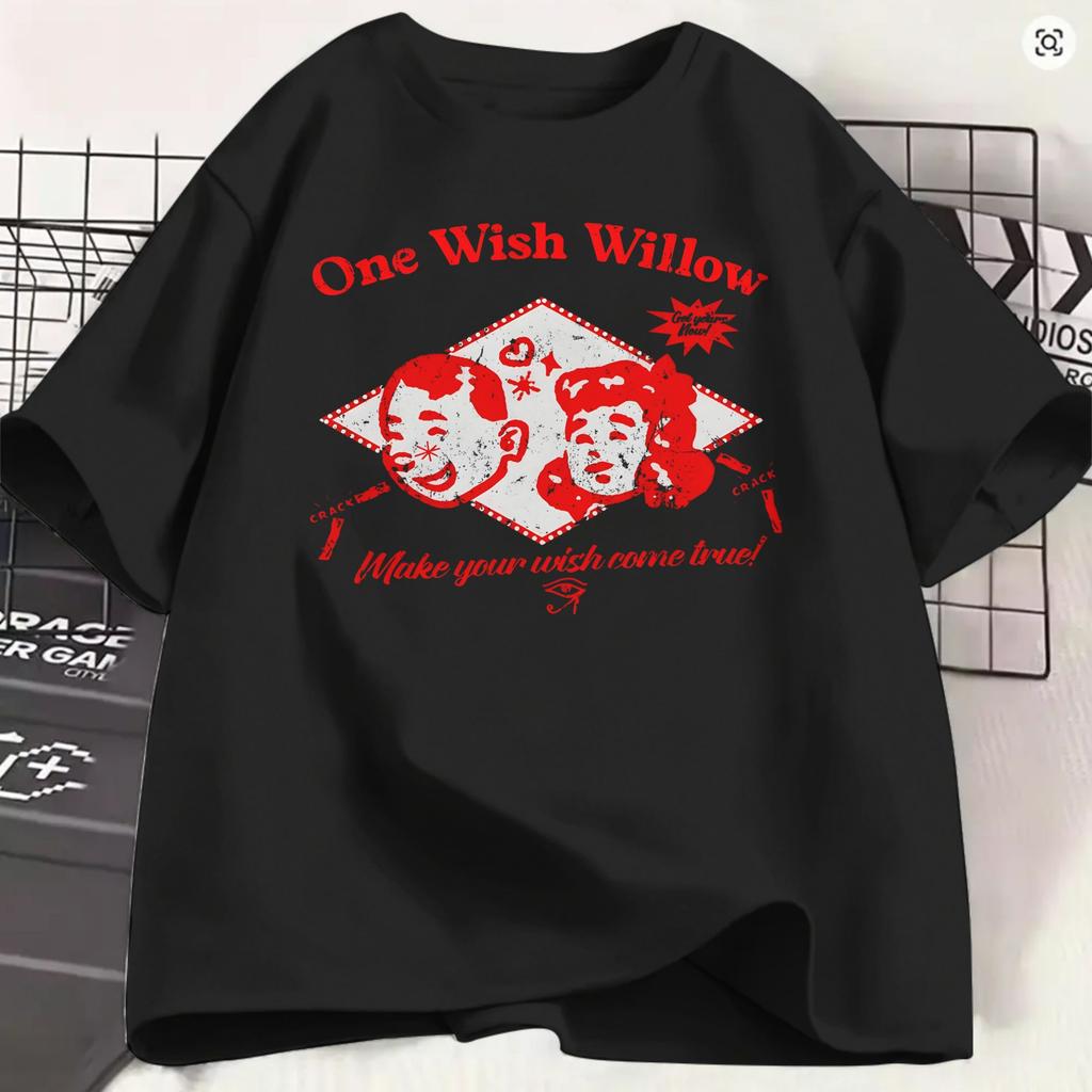 Vintage T-Shirt Sommer Obsession Film 2026 Beliebte T-Shirts Ein Wunsch Weide Baumwoll-T-Shirt Für Unisex Fantastische Kurzarm-Tops