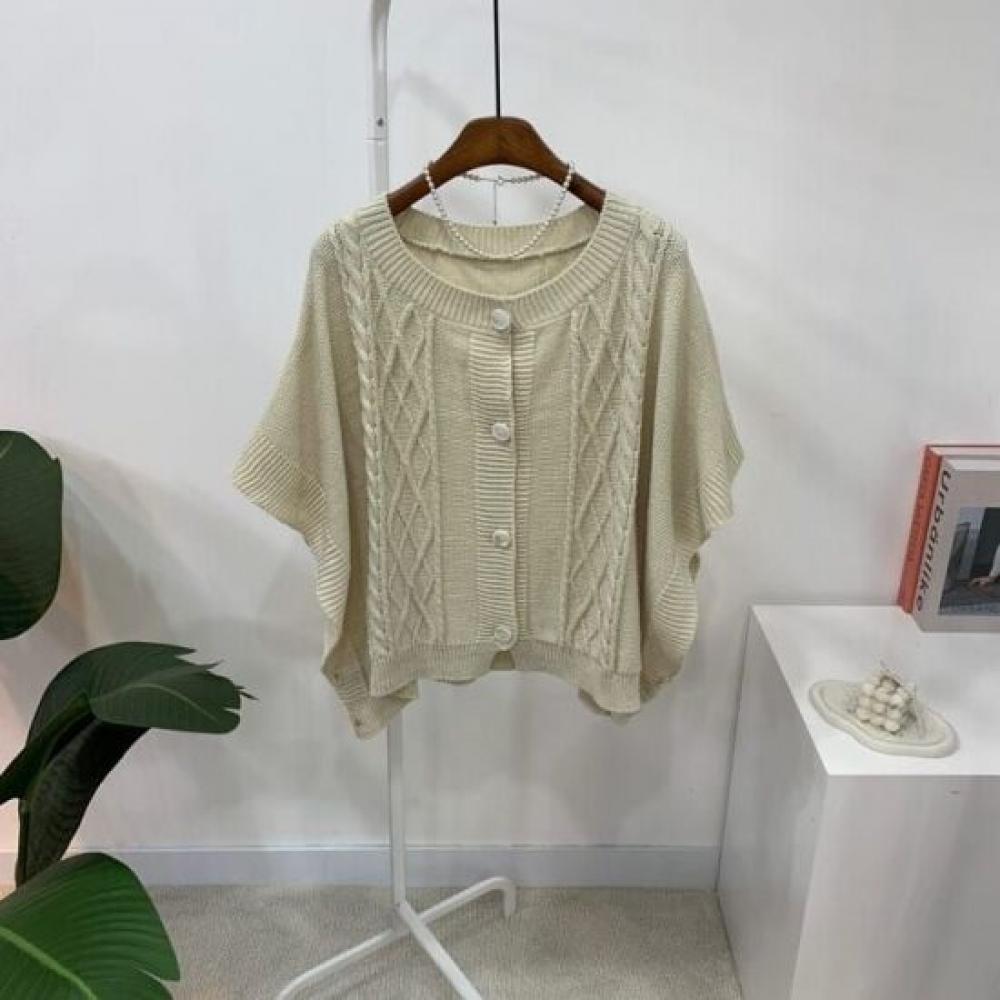 C S Dans la Pièce Gilet Cardigan Poncho Cape Tricoté 4 Couleurs