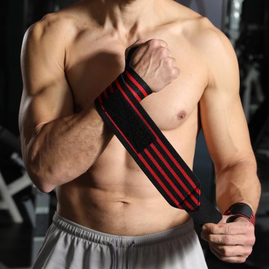2Pcs Wrist Compression Strap Adjustable Wrist Support Wrap Sprain Prevention Men Women Strength Training Weightlifting Deadlifts Wrist Brace